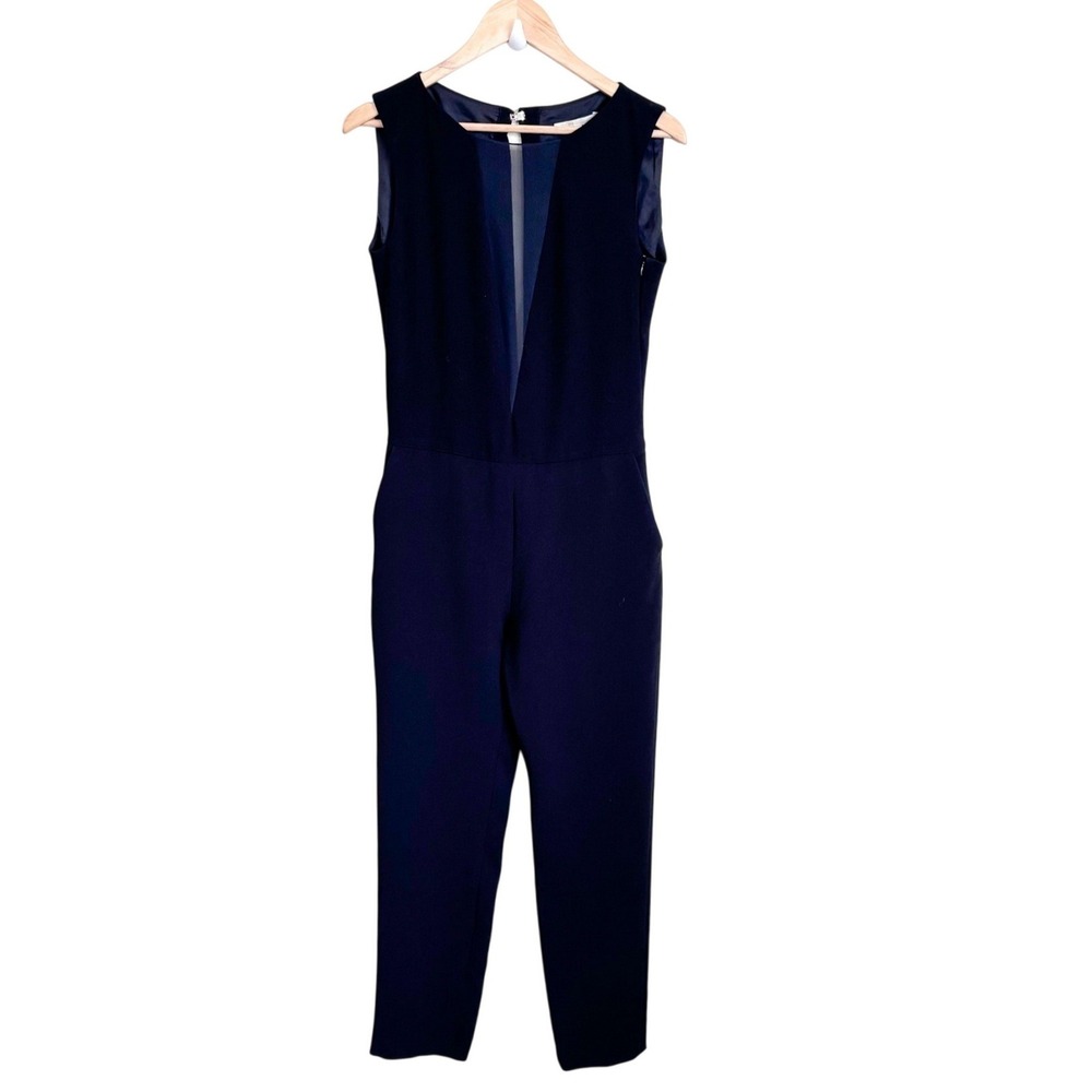 Maje Womens Adrenalin Sleeveless Jumpsuit 36 Black Formal Evening Elegant Party